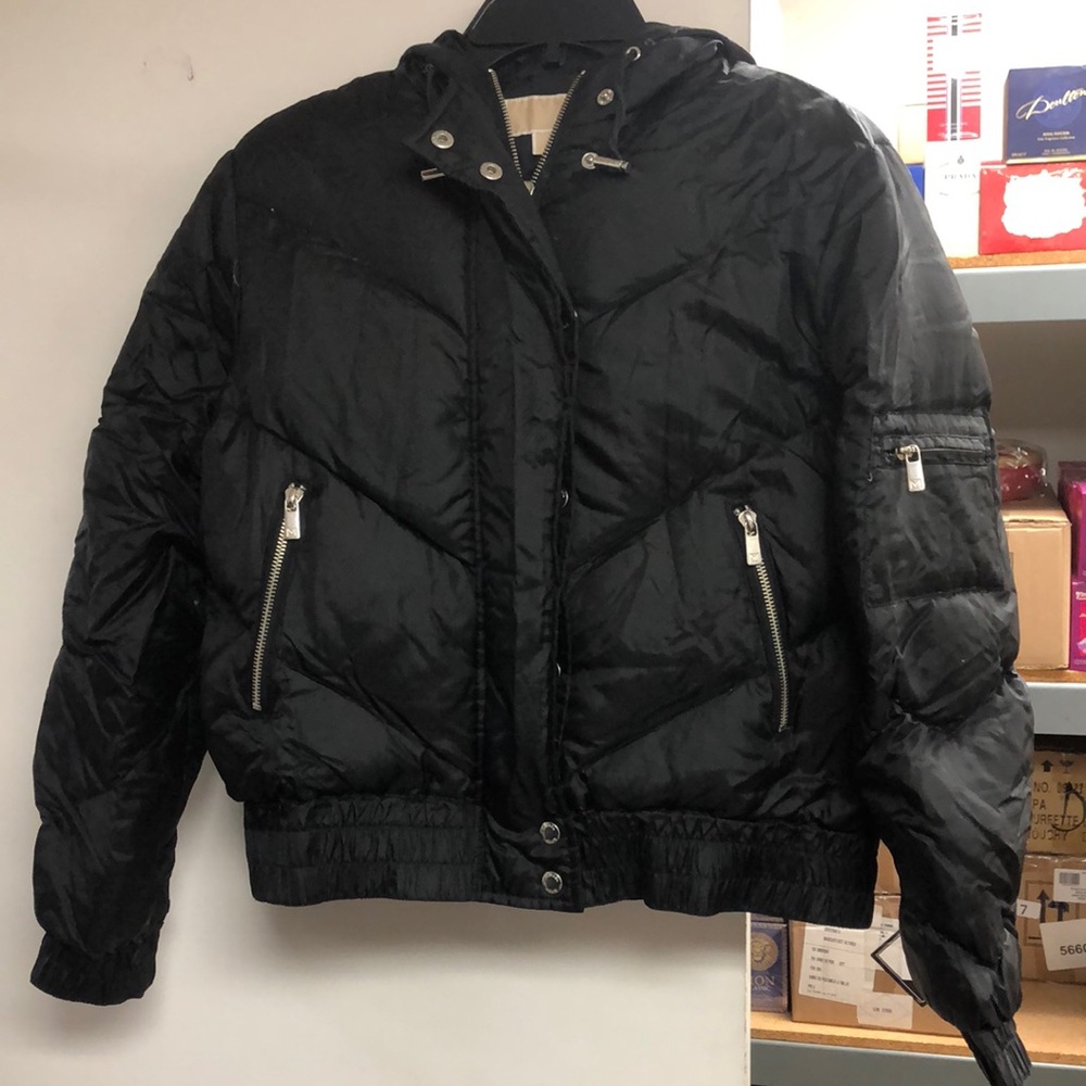 Michael Kors Black Puffer Jacket, Size S.